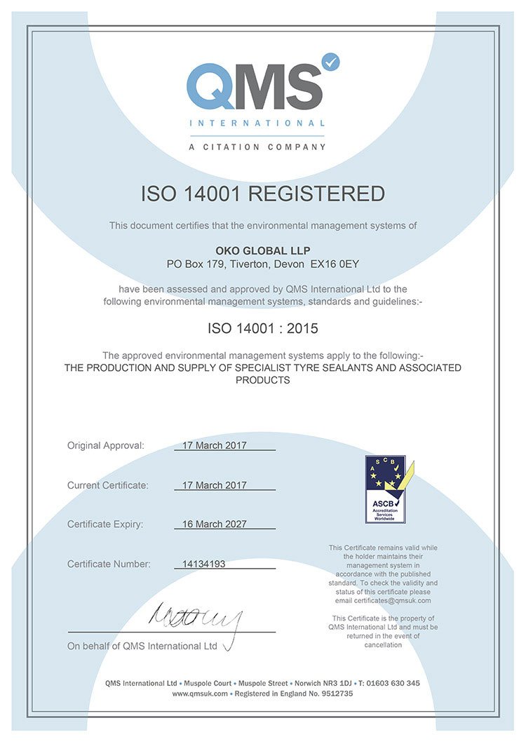 OKO Certificación ISO-14001